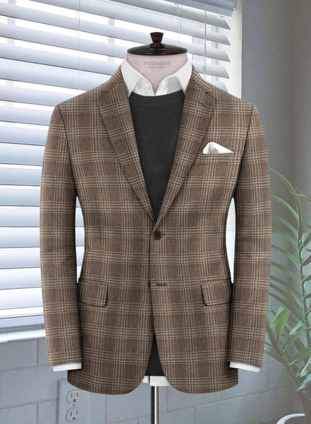 Lanificio Zegna Trofeo Brown Checks Cashmere Jacket – StudioSuits