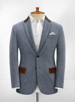 Leather Trim Tweed Suit - StudioSuits