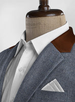 Leather Trim Tweed Suit - StudioSuits