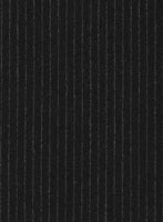 Light Weight Black Stripe Tweed Pea Coat - StudioSuits