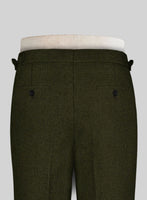 Naples Dark Green Highland Tweed Trousers - StudioSuits