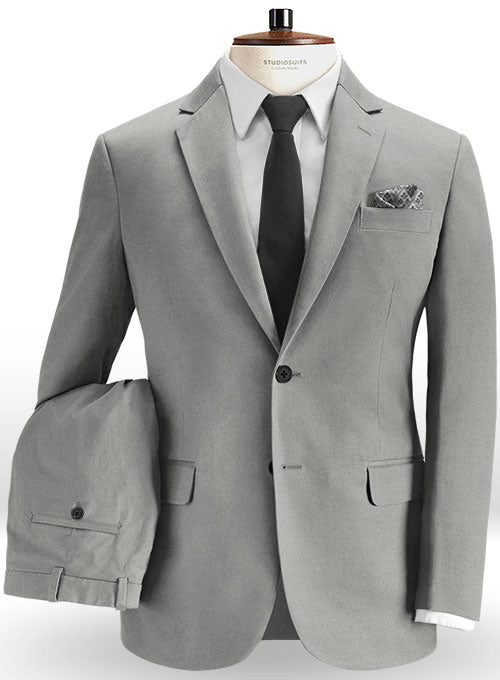 Light Gray Chino Suit - StudioSuits