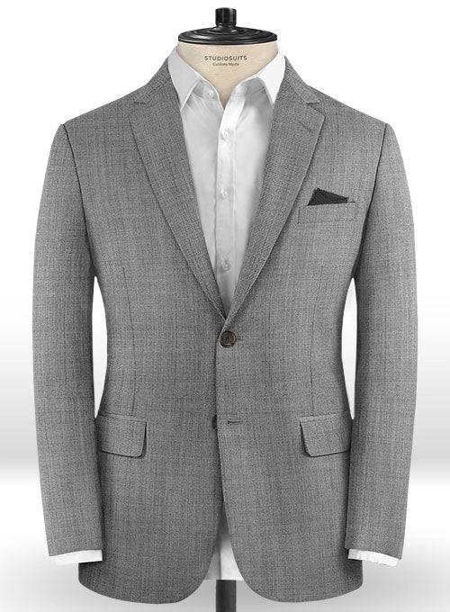 Light Gray Pick & Pick Wool Suit - StudioSuits
