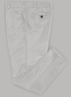 Washed Light Gray Stretch Chino Pants - StudioSuits