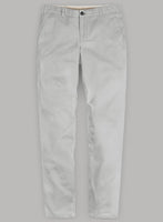 Washed Light Gray Stretch Chino Pants - StudioSuits