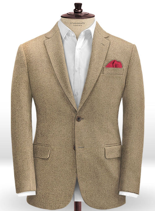 Light Weight Light Brown Tweed Suit- Ready Size - StudioSuits