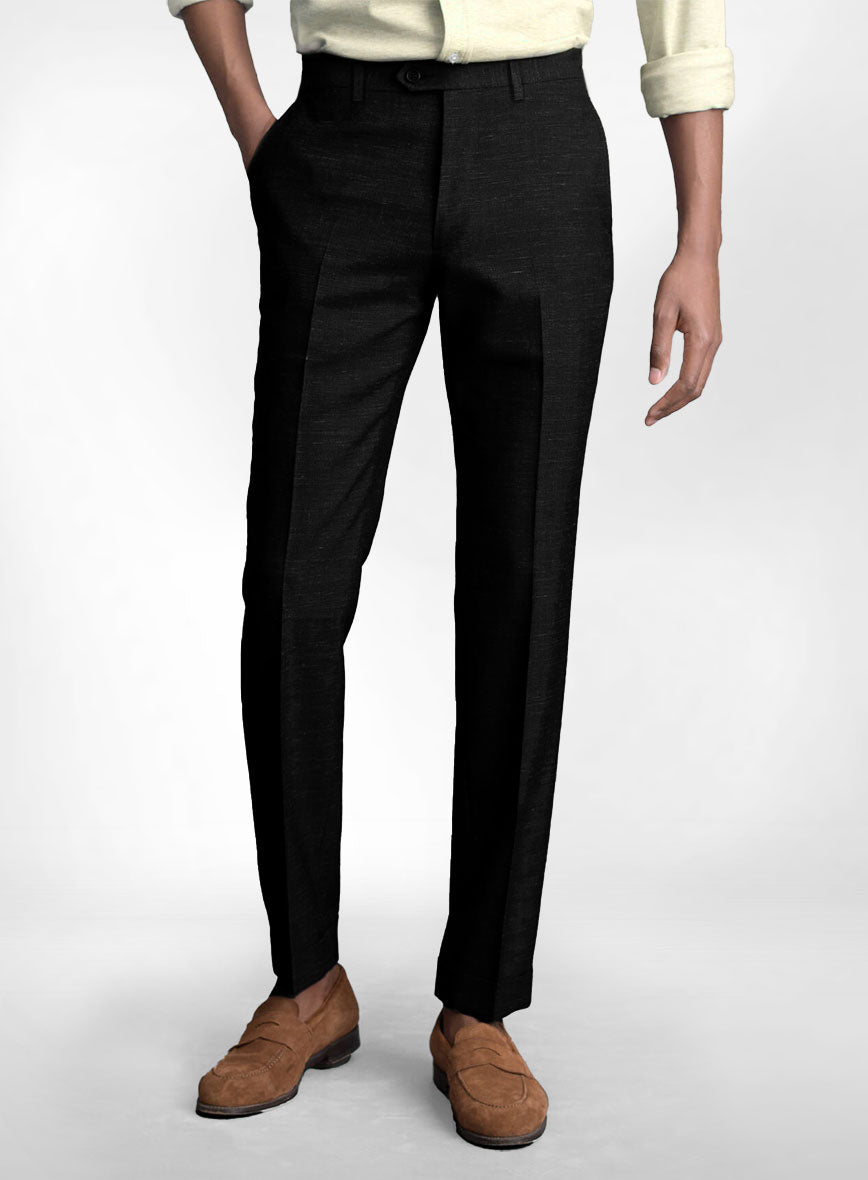 Black - Linen Pants - StudioSuits