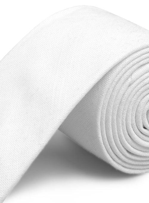 Linen Tie - Tropical White - StudioSuits