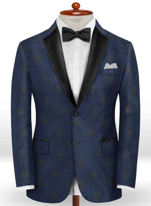 Lion Navy Wool Tuxedo Suit - StudioSuits