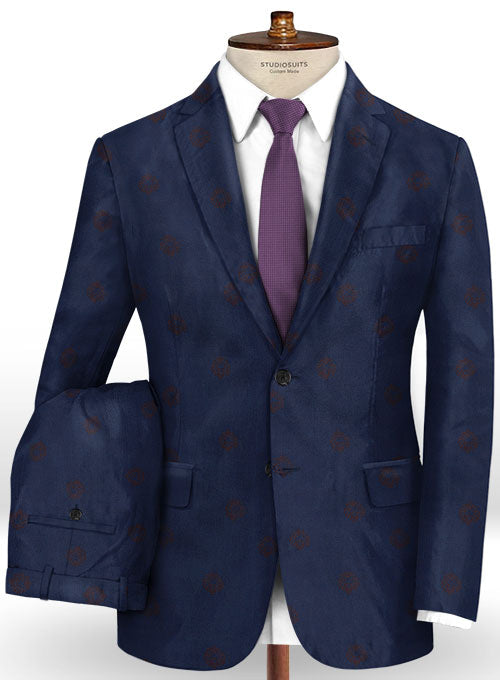 Lion Oxford Blue Wool Suit - StudioSuits