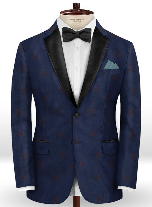 Lion Oxford Blue Wool Tuxedo Suit - StudioSuits
