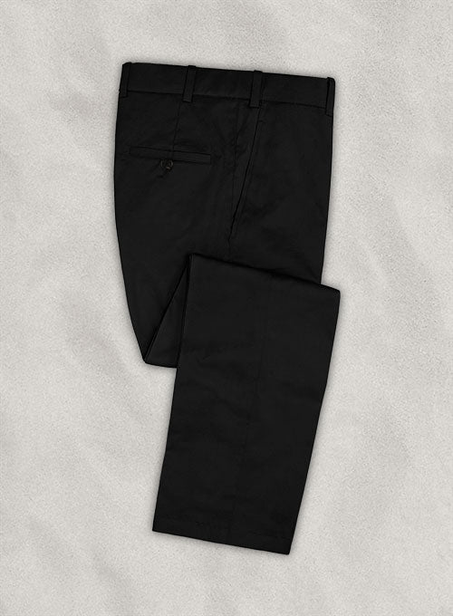 Loro Piana Black Cotton Pants - StudioSuits