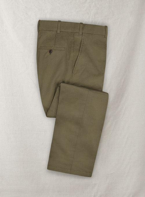 Loro Piana Dark Beige Cotton Pants - StudioSuits