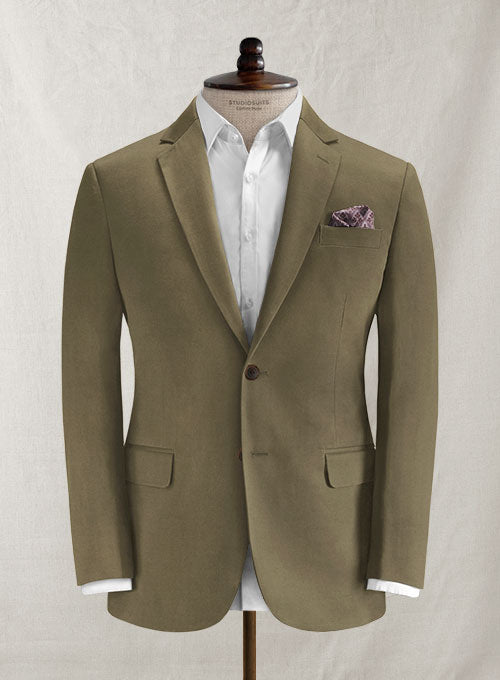 Loro Piana Dark Beige Cotton Suit - StudioSuits
