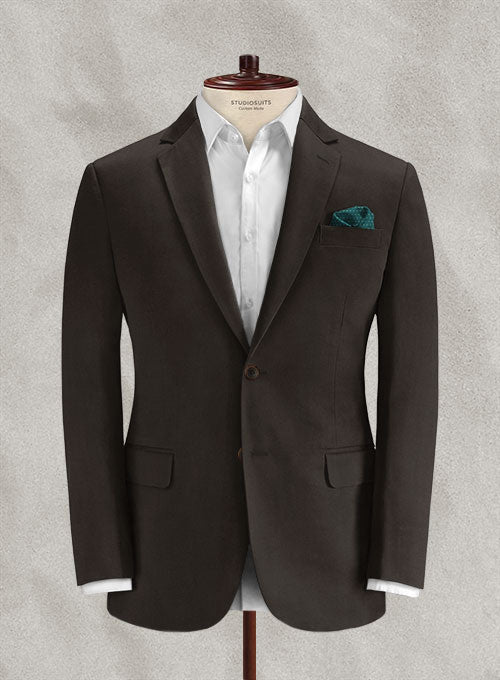 Loro Piana Dark Brown Cotton Jacket - StudioSuits