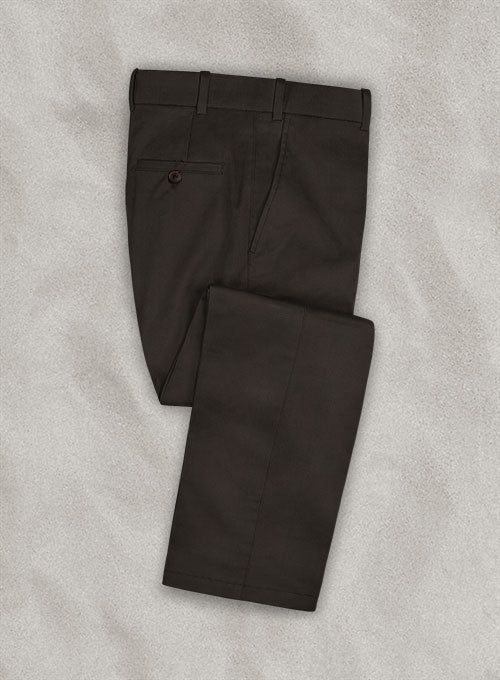 Loro Piana Dark Brown Cotton Pants - StudioSuits