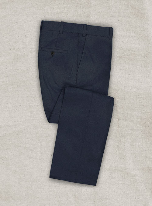 Loro Piana Slate Blue Cotton Pants - StudioSuits