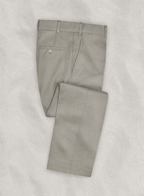 Loro Piana Stone Beige Cotton Pants - StudioSuits