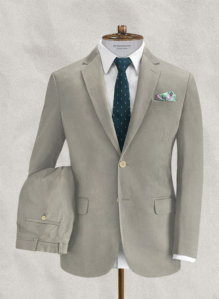 loro piana フィッシングジャケット ベージュ 4ポケット Loro Piana Stone Beige Cotton Suit – StudioSuits