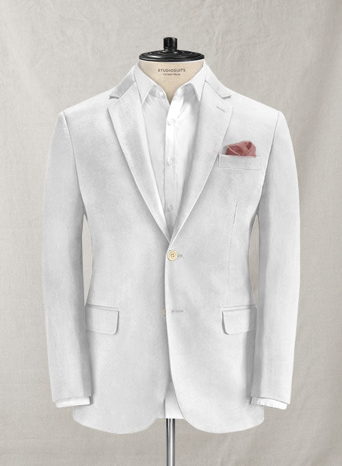 Loro Piana White Cotton Jacket - StudioSuits