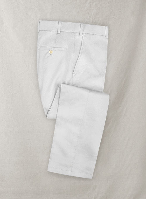 Loro Piana White Cotton Pants - StudioSuits