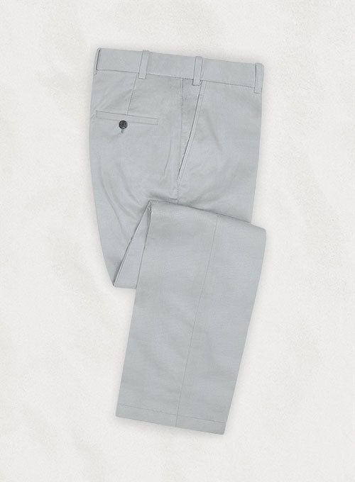 Loro Piana Zod Light Gray Cotton Pants - StudioSuits