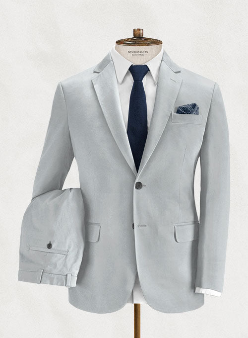 Loro Piana Zod Light Gray Cotton Suit - StudioSuits