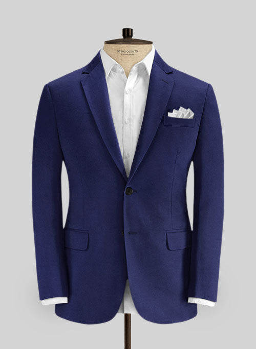Loro Piana Indigo Blue Cotton Jacket - StudioSuits
