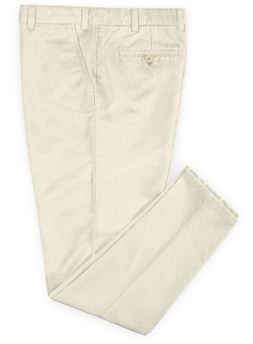 Washed Light Beige Peach Finish Chinos - StudioSuits