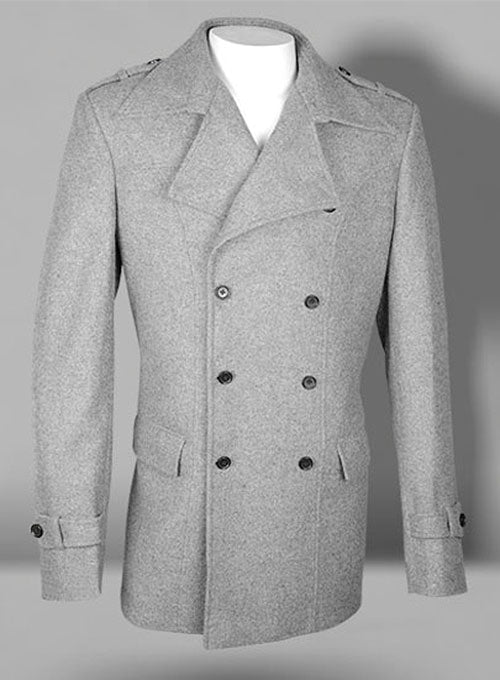 Plain Gray Tweed Overstyle Jacket - StudioSuits