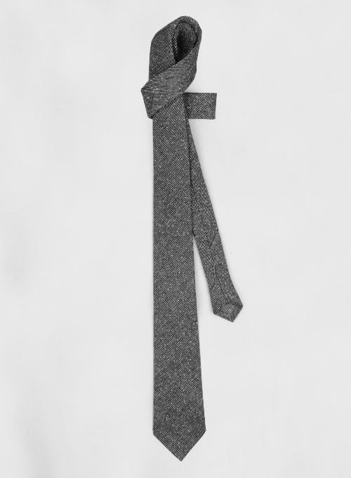 Tweed Tie - Slubby Black - StudioSuits