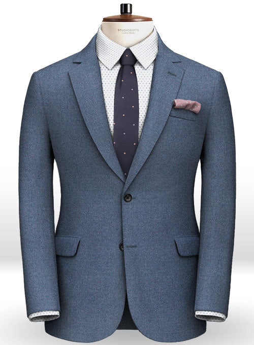 Light Weight Club Blue Tweed Suit - StudioSuits