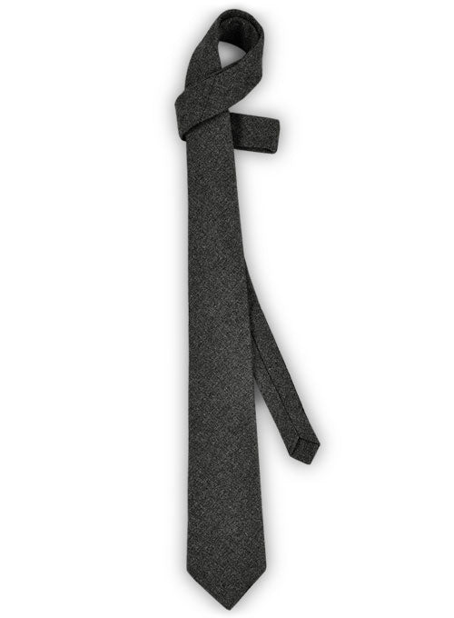 Tweed Tie - Light Weight Charcoal - StudioSuits