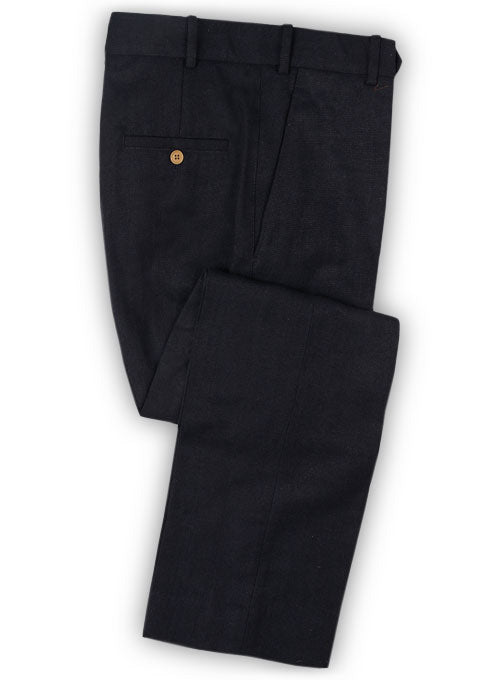 Light Weight Deep Blue Tweed Pants - StudioSuits