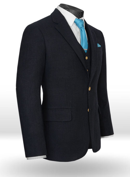 Light Weight Deep Blue Tweed Suit - StudioSuits