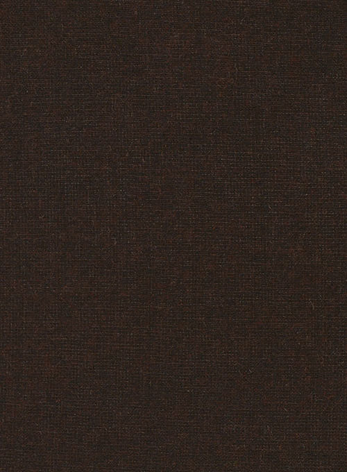 Light Weight Deep Brown Tweed Jacket - Leather Trims - StudioSuits