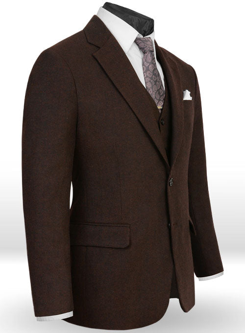Light Weight Deep Brown Tweed Suit - Ready Size - StudioSuits