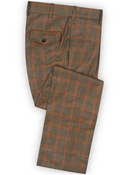 Light Weight Dingle Brown Tweed Pants - StudioSuits