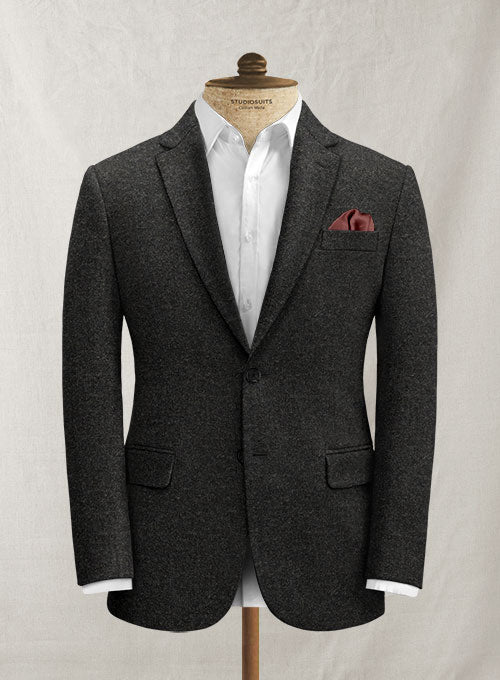 Light Weight Hamburg Charcoal Tweed Suit- Ready Size - StudioSuits