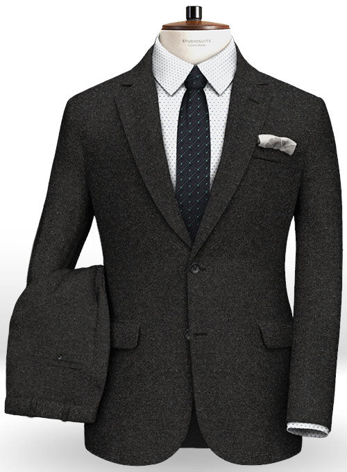 Light Weight Hamburg Charcoal Tweed Suit- Ready Size - StudioSuits