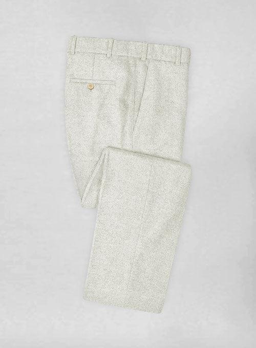 Light Weight Light Gray Tweed Pants - StudioSuits