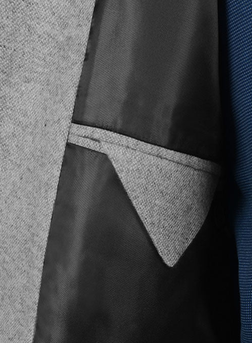 Musto Light Weight Light Gray Tweed Overcoat - StudioSuits