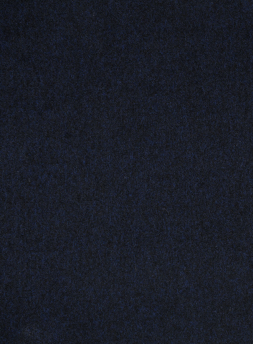 Light Weight Melange Dark Blue Tweed Pea Coat - StudioSuits