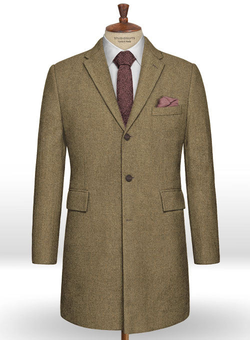 Naples Melange Brown Tweed Overcoat – StudioSuits