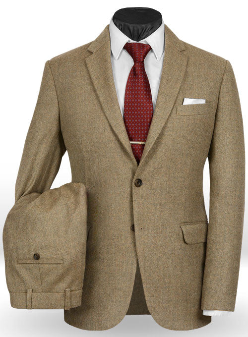 Light Weight Melange Brown Tweed Suit - Special Offer - StudioSuits