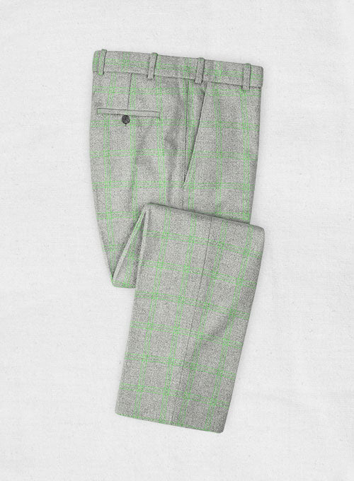 Light Weight Port Gray Tweed Pants - StudioSuits
