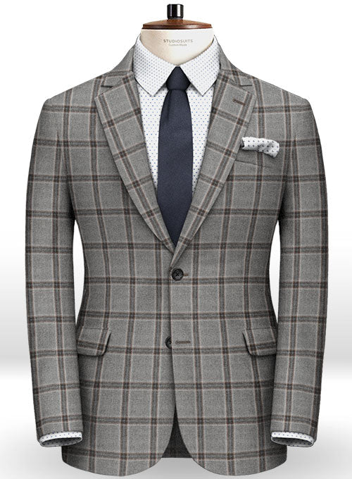 Light Weight Southrail Gray Tweed Suit - StudioSuits