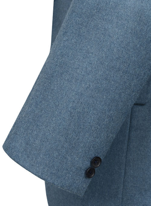 Light Weight Turkish Blue Tweed Jacket - StudioSuits
