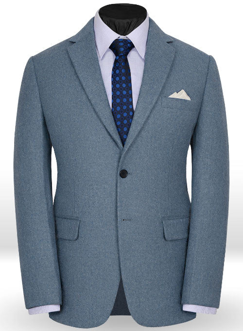 Light Weight Turkish Blue Tweed Jacket - 40R - StudioSuits