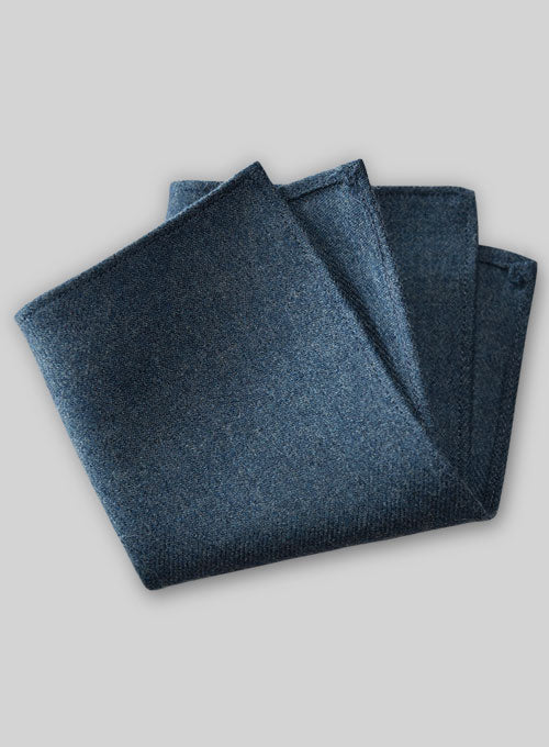 Tweed Pocket Square - Turkish Blue - StudioSuits